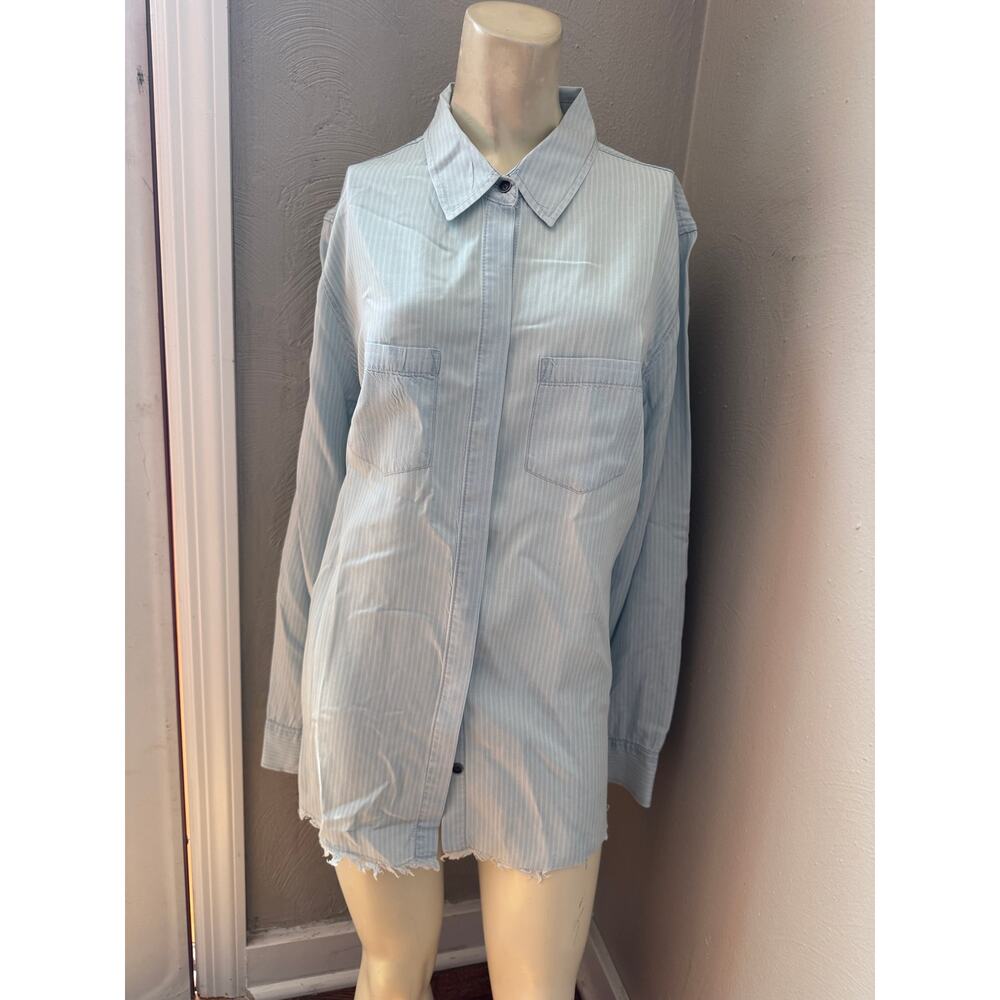 Beach lunch lounge women's button down blouse size large
